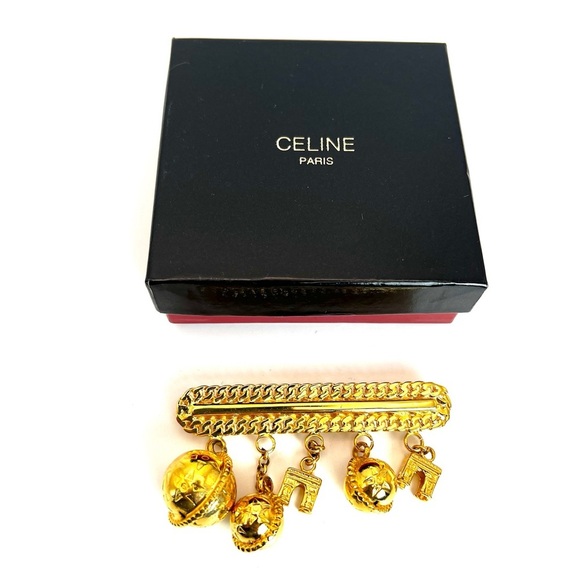 Celine Paris Gold Tone Brooch Arc de Triomphe - Picture 9 of 10